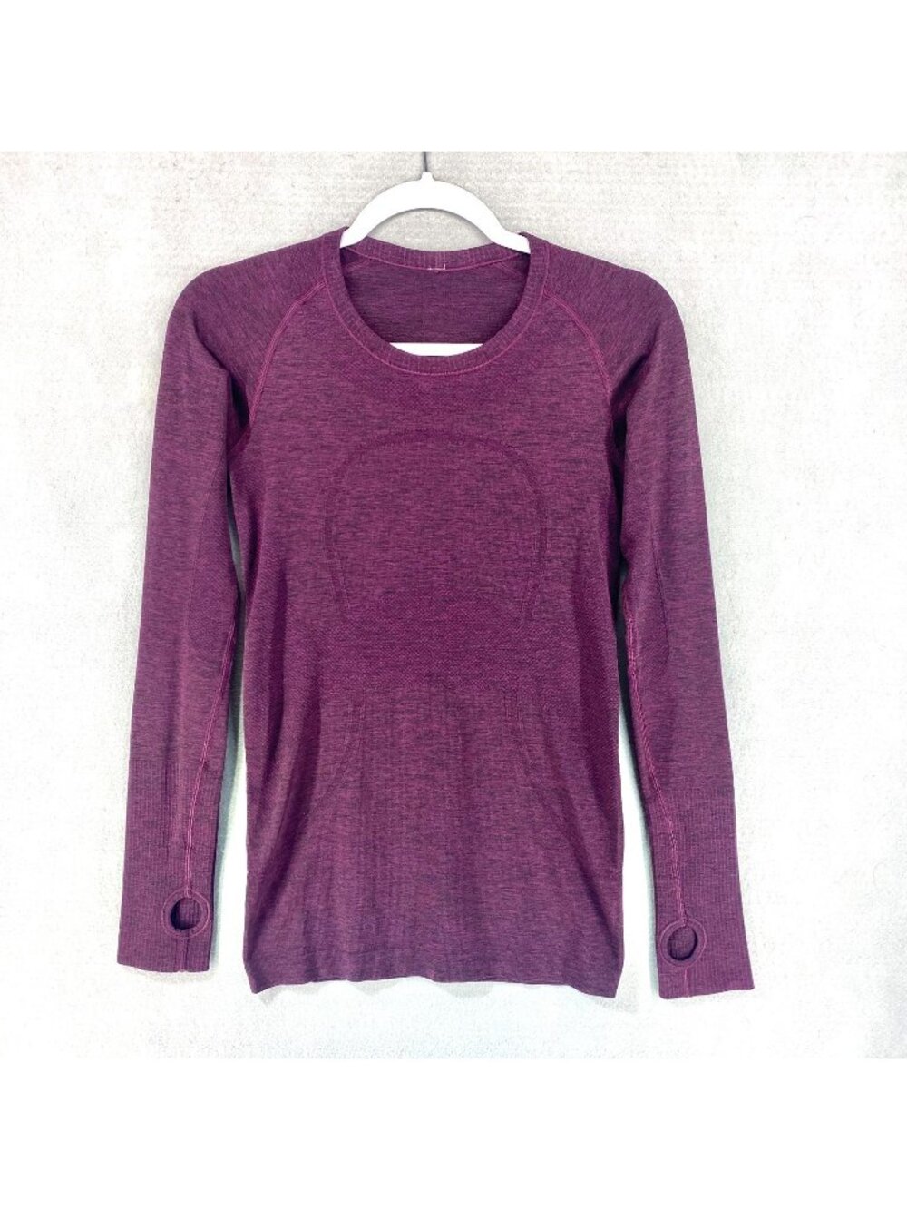 Lululemon Swiftly Top Womens 4 Purple Mesh Long Sleeve Base Layer Running
